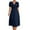 Blue, variant on Sngxgn Women's Classic Long Sleeve V Neck Sheath Casual Party Dress(Green,M)