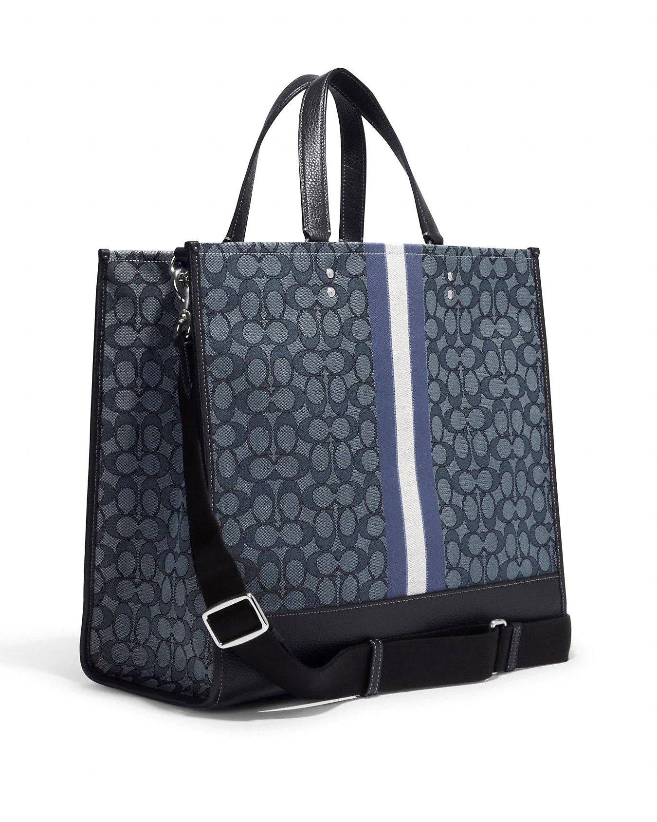 Dempsey Tote 40 In Signature Jacquard With Stripe And Coach Patch