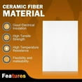 thumbnail image 5 of High Temperature Gasket Paper, Ceramic Fibre Furnace Gasket Material Insulation Fireplace Sheet,7x, 5 of 5