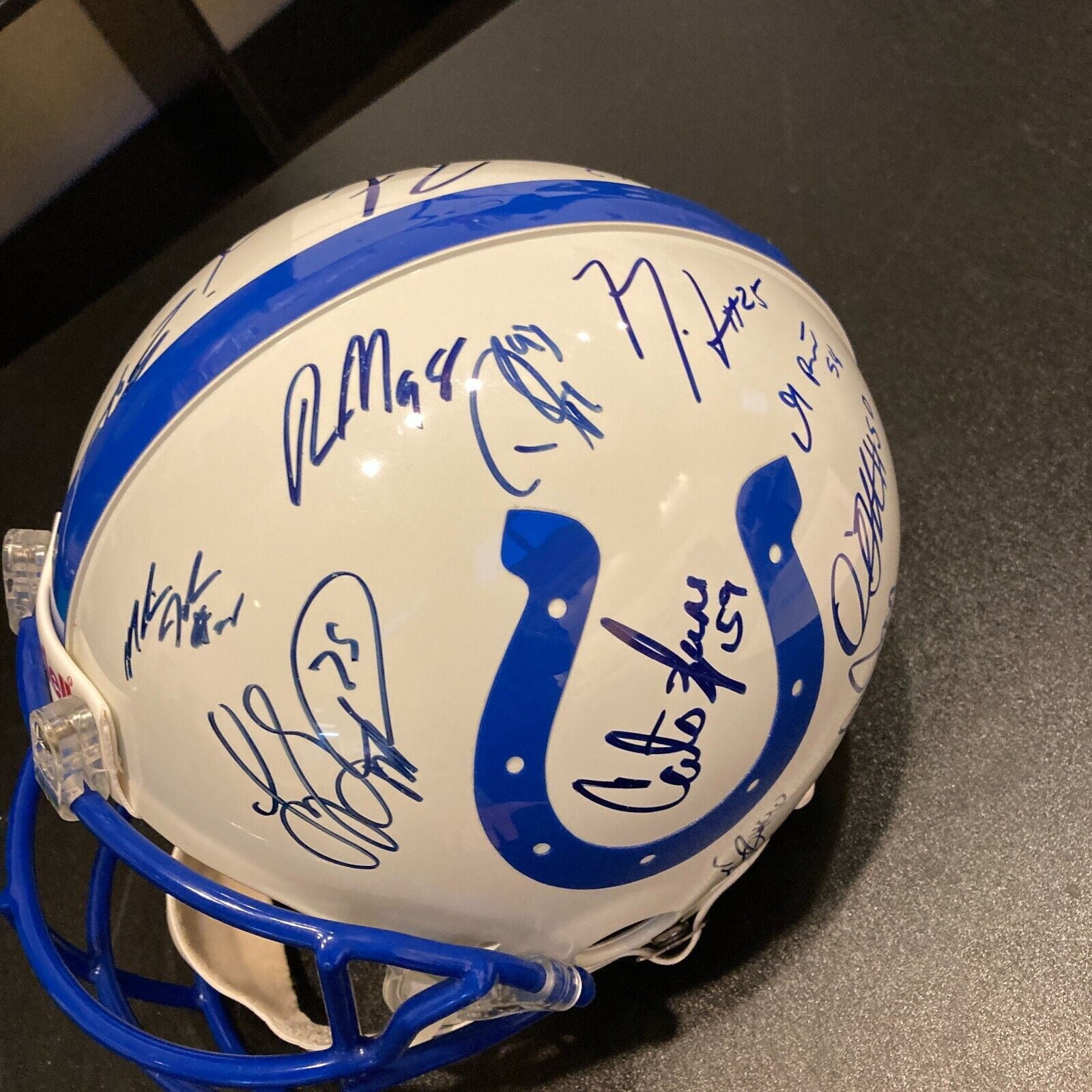 2003 Indianapolis Colts Team Signed Authentic Full Helmet Peyton Manning JSA COA
