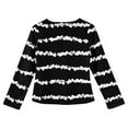 thumbnail image 3 of Girls Long Sleeve T Shirts Crewneck Fashion Casual Tees Kids Blouse Tops Size Girls Shirts 10-12 01-Black 110, 3 of 4