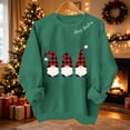 thumbnail image 2 of Jsaierl Women's Christmas Sweatshirts Plus Size Gnomes Graphic Sweatshirt Cotton Trendy Pullover Crewneck Tunic Long Sleeve Tops S-2XL, 2 of 9