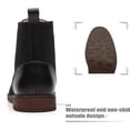 thumbnail image 3 of Botas de vestir para hombre, botas Chelsea para hombre, botines Chukka de cuero con cordones, elegantes y cómodos, con bloques de color., 3 of 5