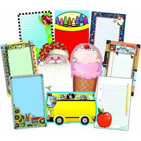 School Smart School Year Notepads, 50-Sheet Pads, Set of 10