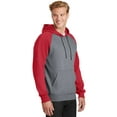thumbnail image 4 of Sport-Tek Raglan Colorblock Pullover Hooded Sweatshirt-3XL (True Red/ Vintage Heather), 4 of 6