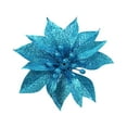 thumbnail image 2 of Christmas Decor Flowers Christmas Tree Ornaments Christmas Simulation Flower Ornament 10Pcs (Blue), 2 of 3