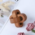 thumbnail image 3 of Wood Knot Decor, Hand Carved Modern Farmhouse Boho Wooden Knot Decorative Chain Wood Decor for Living Room Bedroom Office, 3 of 6