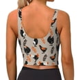 thumbnail image 4 of Uemuo Funny Chicken Pattern Women's Sports Bra - High Impact Support, Breathable, and Comfortable Athletic Bra for Running, Yoga, and Workouts, 4 of 9