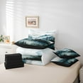 thumbnail image 6 of Manfei Woodland Jungle Plants 7-Piece Twin Bedding Sets for Children Teens,Moutain Trees Bedding Comforter Set,Botanical Theme Breathable Sheet Sets,Lightweight Room Decor,Reversible, 6 of 8