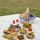 thumbnail image 4 of Gran 15.4 Canasta De Picnic De Picnic De Mimbre Cestas De Picnic Vacías Con Tapa, Cesta De Picnic Con Manijas Plegables Para Picnic, Cuerpo A Cuadros, Cuerpo Tejido Resistente, 4 of 7