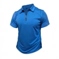 thumbnail image 6 of DAFPZW Mens Golf Shirts Quarter Zip Casual Classic Lightweight Short Sleeve Tops Collared Shirt with Pocket, 6 of 7