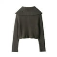 thumbnail image 4 of TINZ Elegant Ribbed Knit Cardigan Button Up Long Sleeve Soft Comfortable Lightweight Versatile Everyday Wear Casual Outerwear Layerable Basic Pullover Sweater For Holiday Sweater Come Mono Cardigan, 4 of 8