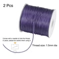 thumbnail image 3 of Unique Bargains 2 Packs Beading Thread Bracelet Weave Bead Craft Cord 1.5mm 158M/Roll (172-Yards) Decorative String, Purple, 3 of 7