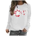 thumbnail image 2 of Qiopertar Chandail en Molleton à Manches Longues Col Rond Motif Amour pour Femmes Offres de la Semaine Liquidation à Moins de 5$ jusqu'à 90 % de Réduction, 2 of 4