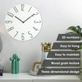 thumbnail image 4 of Nyidpsz 12 Inch Large Wall Clock 3D Number Decorative Wall Clock Non-Ticking Silent Quartz Wall Clock Battery Operated Simple Round Wall Clock for Living Room Bedroom Office Décor, 4 of 7