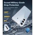 thumbnail image 2 of KOMI for Samsung Galaxy S24-FE Case: Clear Military Grade Drop Protection Anti Yellowing Slim Case - Rugged Shockproof Protective Transparent Cell Phone Cover Clear, 2 of 5
