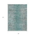 thumbnail image 3 of HomeRoots 588841 5 x 8 ft. Oriental Washable Indoor & Outdoor Rectangle Area Rug, Teal Blue, Gray & Charcoal, 3 of 5