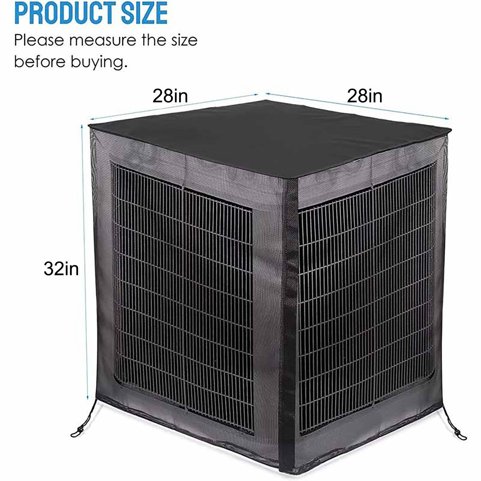 Air Conditioner Cover Full Mesh with Detachable 600D Waterproof Top,  Outside Central AC Unit Protector Against Leaves, Weeds, Cottonwood and  Debris, Breathable u0026 All Seasons - Walmart.com
