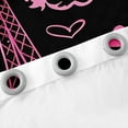 thumbnail image 3 of Erosebridal Romantic Paris Curtains for Living Room,Bowknot Eiffel Tower 30%-50% Blackout Curtains Set of 2 (38x45),Valentine’S Day Decoration, 3 of 6