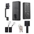 thumbnail image 1 of Security Smart Fingerprint Door Lock for Front Door Electronic Keyless Entry Door Lock Deadbolt with Handle Set Keypad Door Lock with Code Keys APP Control BT Safety Lock, 1 of 7