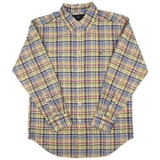 Polo Ralph Lauren Big Boys' (8-20) Plaid L/S Oxford Shirt-Yellow/Plaid