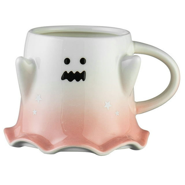 Taza de Cerámica en Forma Fantasma Mágico 450ml HappyWare Rosa