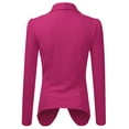 thumbnail image 3 of Doublju Women's Long Sleeve Draped Wide Shawl Lapel Blazer with Plus Size, 3 of 4