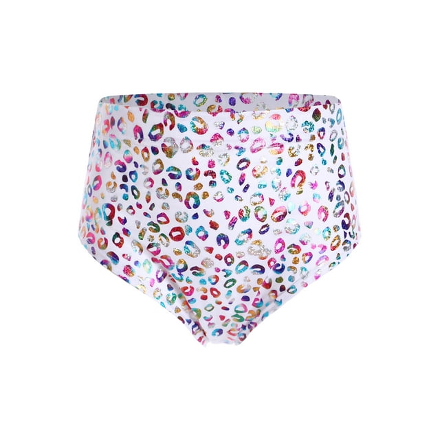 renvena Culottes Unisexes Enfants Garçons Filles Imprimé Léopard Métallique Cheerleading Danse Scène Colorée 150