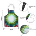 thumbnail image 3 of Colorful Radial Tie Dye Pattern Kids Aprons for Girls and Boys,Adjustable Neck Strap Toddler Aprons for Kids Cooking Baking, 3 of 6