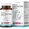 Pure Mom Organic Lactation Supplement with Milk Thistle, Fenugreek Seeds, and Fennel, 60 Capsules