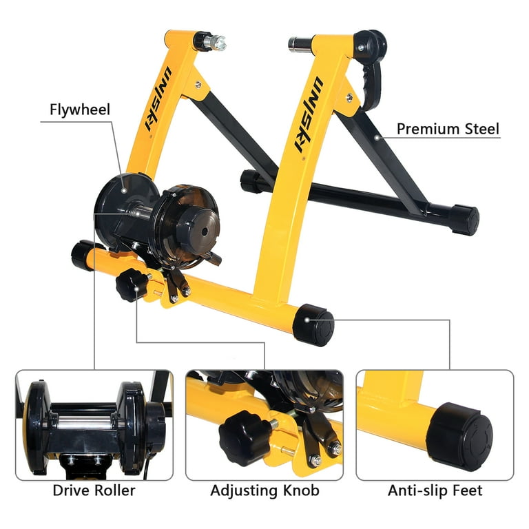 UNISKY Bike Trainer Stand 6 Speed Foldable Magnetic Bike Resistance Stand for Indoor Riding Walmart