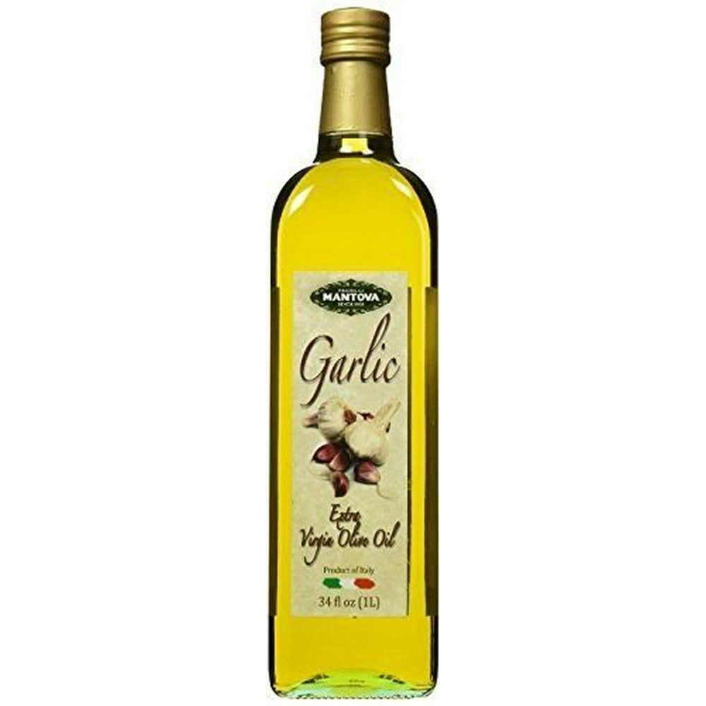 Mantova Garlic Italian Extra Virgin Olive Oil, 34 Ounce