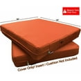 thumbnail image 3 of Water-resistant Outdoor Patio Chair Seat Cushion Cover 18"X16"X4" Rust Color Slipcovers, 3 of 8