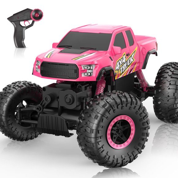 Double E Raptor F150 RC Car 4WD 2 Motors Monster Trucks for Girls, 11 Inches Off Road Crawler Vehicle Truck Toy with Rechargeable Battery Gift for Ki