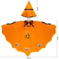 thumbnail image 2 of Disfraz de bruja de Halloween, disfraz de Halloween con capa de calabaza, capa naranja para niños, capa de fiesta de cosplay de Halloween con sombrero, adecuado para altura 90-150 cm Xemadio HY-0019, 2 of 5