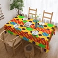 thumbnail image 2 of DouZhe Rectangulaire Tablecloth, Géométrique Jaune Tendance Fond Table Cloth pour Table à Manger de Cuisine, Couverture de Table en Polyester Imperméable de 72 x 54 Po, 2 of 6