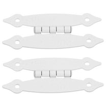 WHAMVOX  2 Pcs Butterfly Hinge Cabinet Hinges Carved Decorative White