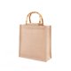 thumbnail image 1 of Bolso De Tela De Saco Bolso De Almacenamiento De Estilo Simple Bolso De Tela De Saco Beige Natural Bolso De Tela De Saco Recubierto Con Película Impermeable Con Artesanía Mango De Bambú Elegante Bolso Cateissary HA028375-01, 1 of 5