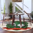 thumbnail image 4 of Golf Club Round Living Room Rugs 8 ft, Golf Balls Sport Green Shield Beige Background Washable Large Area Rug with Non-Slip Sturdy Edge Binding Round Carpet for Dining Room Kitchen Office, 4 of 9