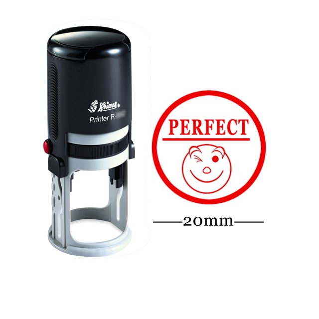 Tampon Rond Parfait pour Enseignant Personnalisé Brillant 20mm Mini Tampon en Caoutchouc