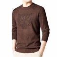 thumbnail image 1 of Styesk Chandail pour Homme Mode Décontractée Col Rond Motif Polyvalent Manches Longues Chandail, 1 of 2