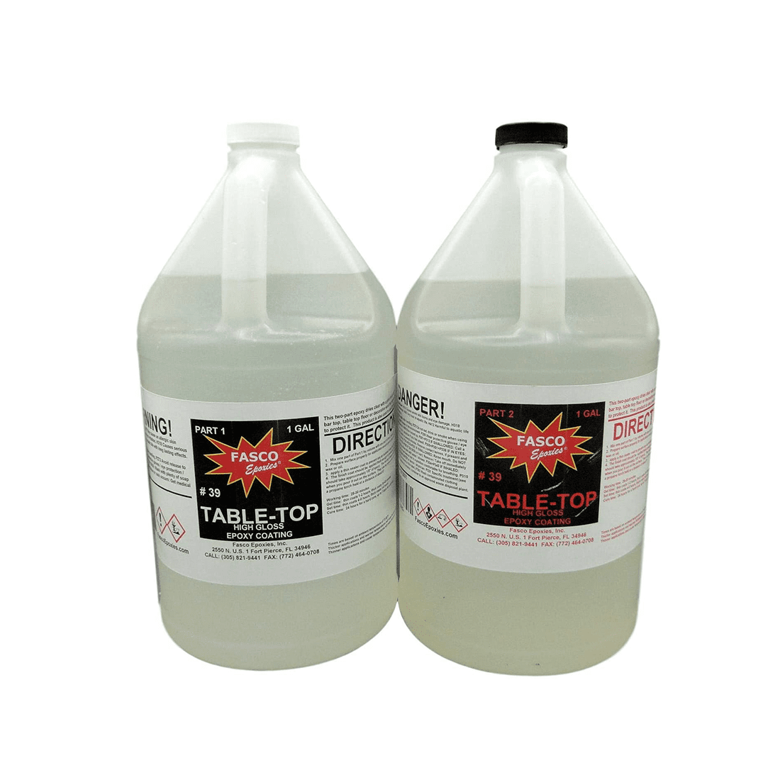 2 Gallons Premium Epoxy Resin Kit | Clear Resin for Tabletop, Bar Top, Countertop | Non-Yellowing, Glossy & Auto-Leveling | Non-Toxic, FDA & Low Odor