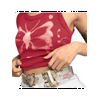 Girls Womens Butterfly Graphic Print Crop Tank Top Round Neck Sleeveless Vest Casual Y2K T-Shirts