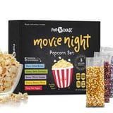Movie Night Popcorn Gift Set, Gourmet Kernels, 5 Seasonings, Vintage ...