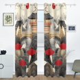 thumbnail image 2 of Modern Japanese Style Blackout Curtains for Living Room Bedroom 55W x 72/84L Insulated Window Drapes 2 Panels, 2 of 6