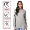 thumbnail image 4 of Crown Craze® Unisex Long Sleeve T-Shirt, 100% Cotton Classic Fit Plain Crew Neck Tee (Black, L), 4 of 6