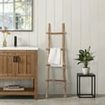 thumbnail image 4 of LuxenHome Solid Wood Natural 4-Rung 59-Inch Tall Blanket Ladder, 4 of 8