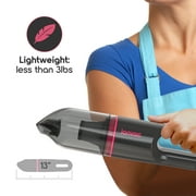 IonVac Handvac Handheld Cordless Vacuum, Pet-Friendly Multi-Surface Lightweight Vacuum Cleaner with USB Charging, Model #7553, Pink