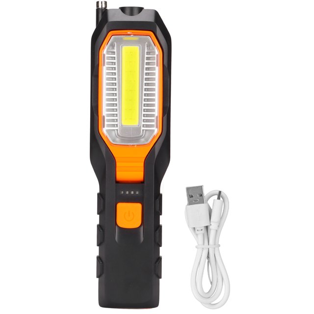 Luz de inspección COB portátil, luz de trabajo LED giratoria USB recargable con imán para tienda de máquinas de garaje de coche