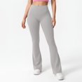 thumbnail image 5 of Women's Cargo Pants High Waist Fashion Flared Elastic for Training Wide Leg Yoga Pants with Pockets, 5 of 8